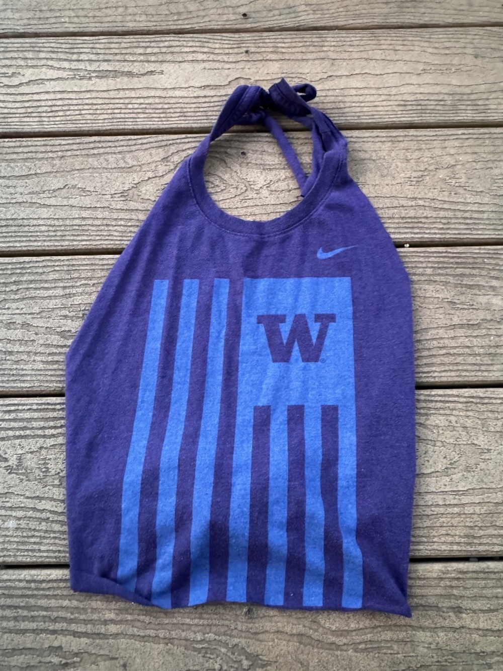 Washington Huskies Reworked Vintage Purple Halter Top One Size